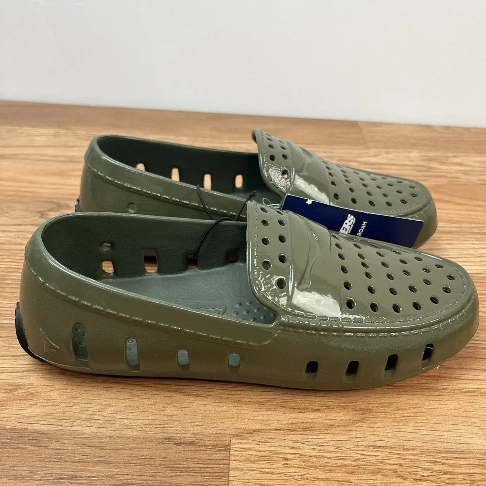 Floafers Prodigy Driver Patent Cypress Green Loafers‎ Shoes Big Kids Size 4 NEW
